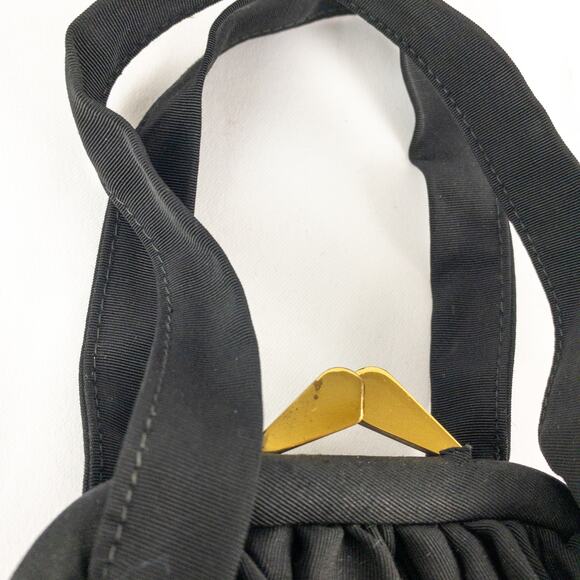 J. R. Julius Resnick Vintage Black Purse Bag Satin Coin Purse Womens One Size - Picture 6 of 16